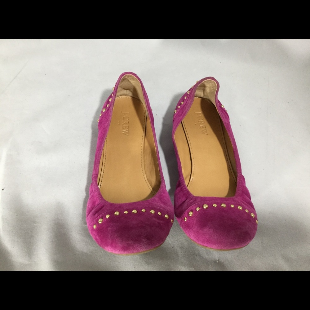 J Crew Foldable Pink Ballet Flats, Size 6